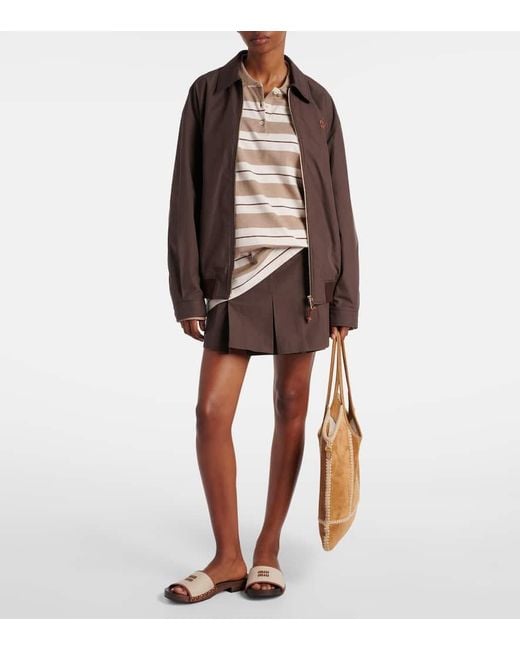 Miu Miu Brown Blouson Aus Einem Baumwollgemisch