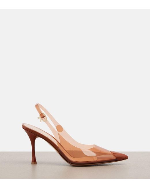 Gianvito Rossi Brown Diana Tpu Slingback Pumps