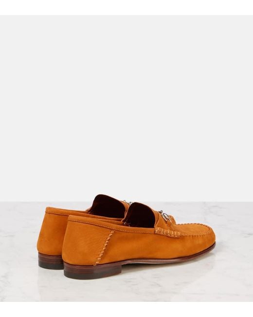Gucci Brown Gigi Horsebit-Detailed Suede Loafers