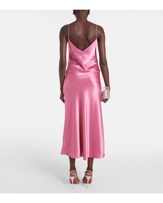 Galvan Pink Ischia Satin Camisole