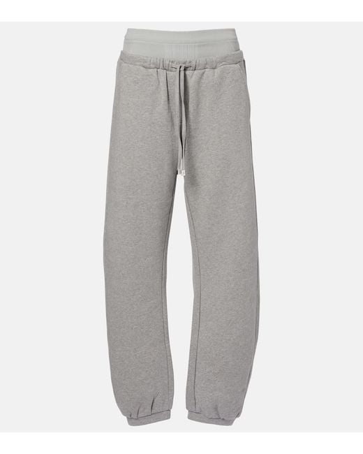 The Attico Gray Cotton Jersey Sweatpants