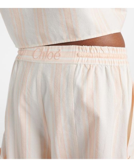 Shorts A Righe di Chloé in Natural