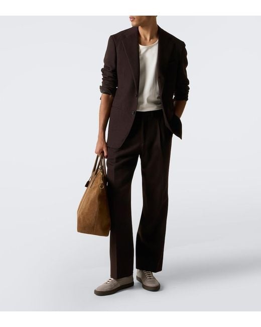 Common Projects Gray Achilles Leather And Suede Sneakers for men