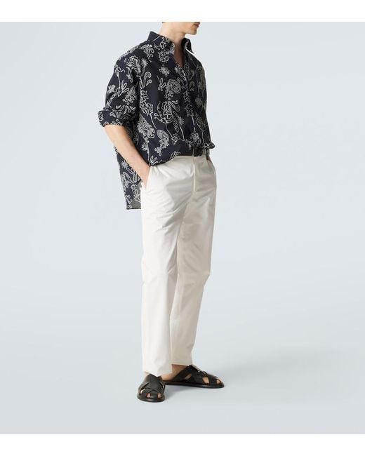 Giorgio Armani Black Leather Sandals for men