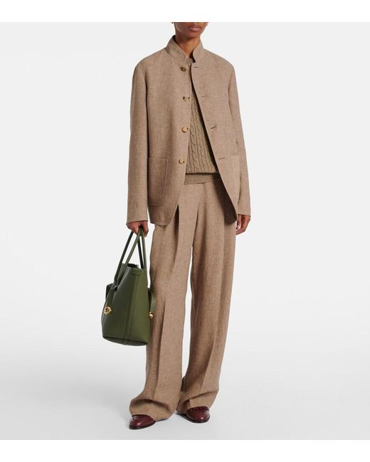 Loro Piana Brown Linen Jacket