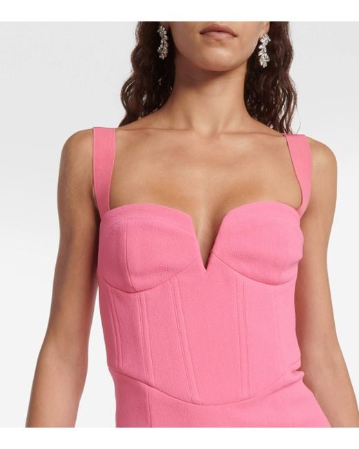 Rebecca Vallance Pink Marie Crepe Gown