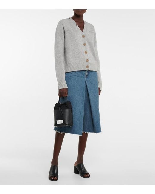 Maison Margiela Black 5Ac Leather Bucket Bag