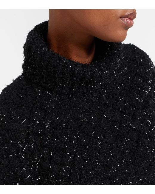 Dries Van Noten Black Wool-Blend Turtleneck Sweater