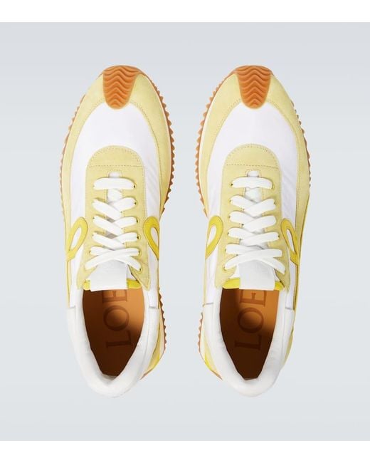 Loewe Metallic Paula's Ibiza Flow Runner Leather-trimmed Suede And Shell Sneakers for men