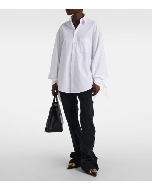 Balenciaga White Cotton Poplin Shirt