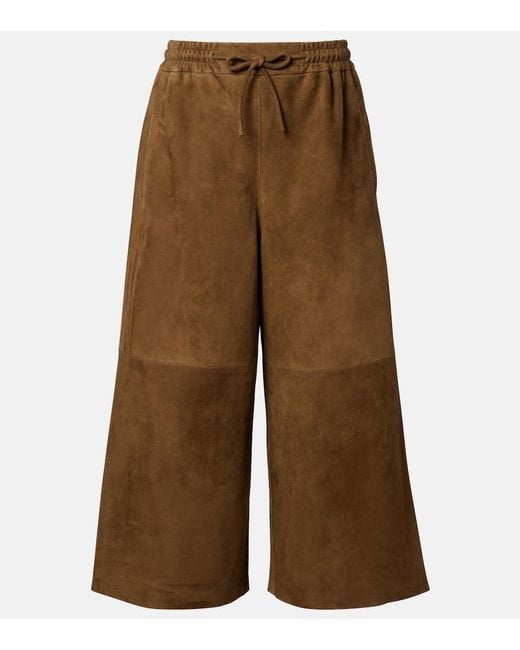 Yves Salomon Brown Suede Culottes