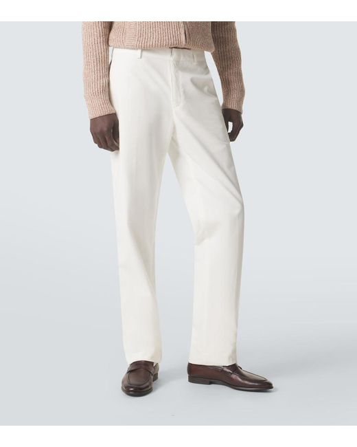 Tod's White Cotton Chinos for men