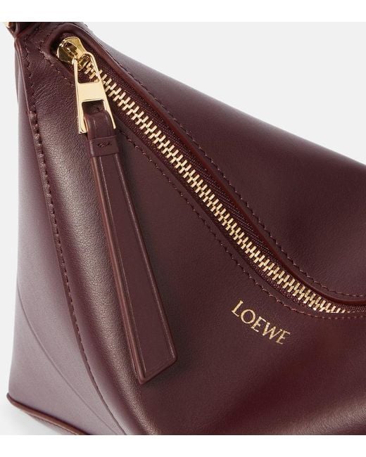 Loewe Purple Puzzle Fold Leather Shoulder Bag