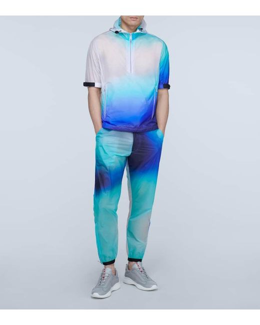 Prada Blue Short-Sleeved Lightweight Jacket for men