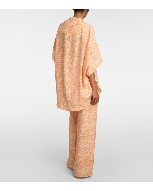 Stella McCartney Metallic Printed Silk Blouse