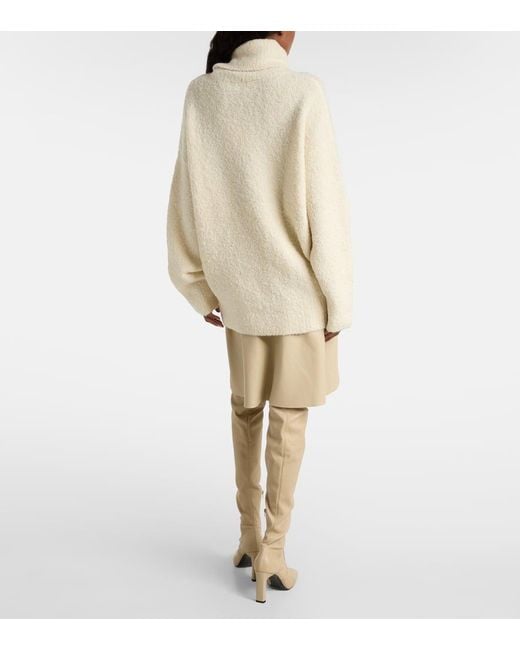 Totême  Natural Alpaca And Wool-Blend Turtleneck Sweater