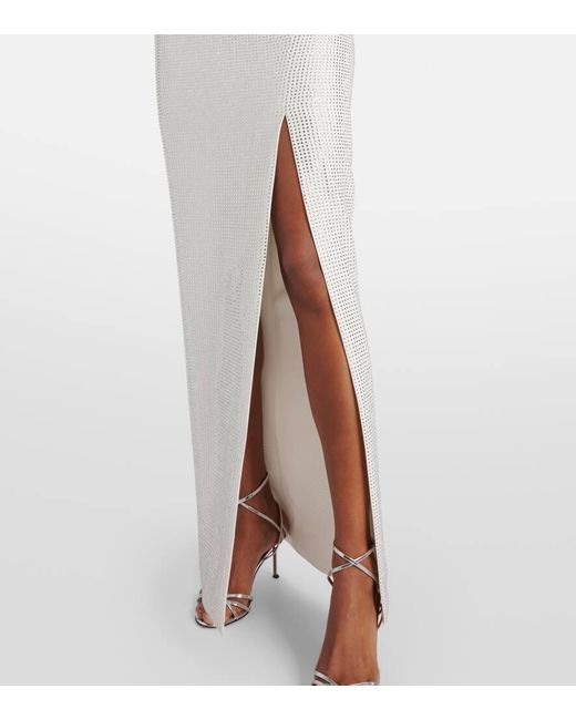 Roland Mouret White Bridal Embellished Gown