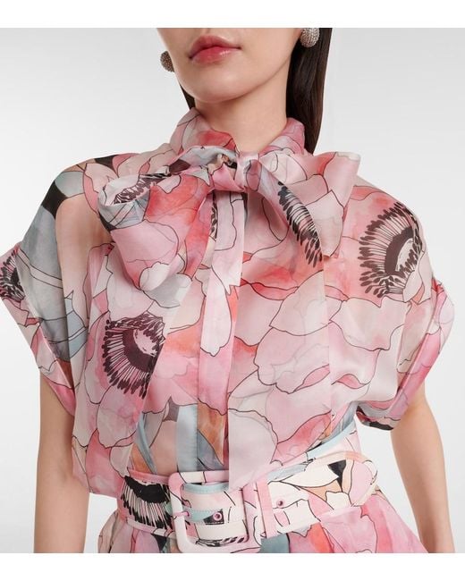 Rebecca Vallance Pink Bridal Bouquet Floral Silk Organza Gown