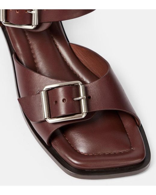 Lemaire Brown Leather Sandals