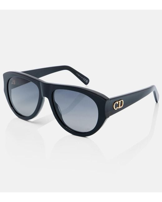 Dior Blue Diorglow A1I Aviator Sunglasses