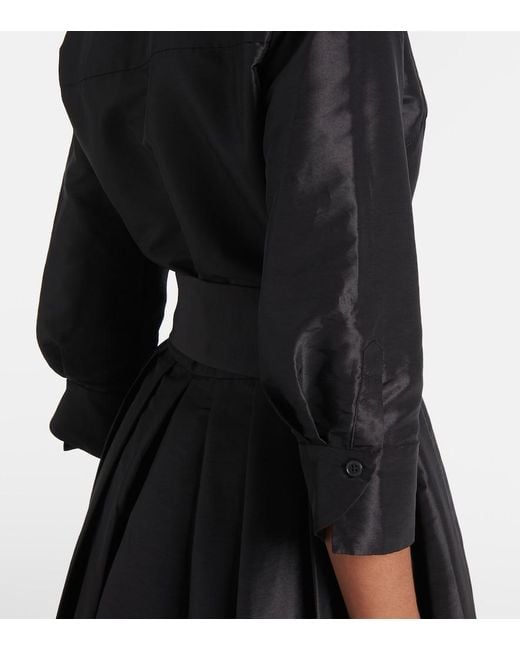 Jonathan Simkhai Black Julip Belted Taffeta Gown