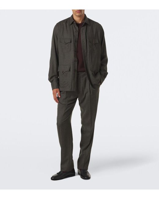 Rubinacci Green Wool Jacket for men