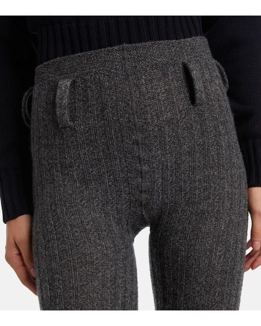 Prada Gray Knitted Wool And Cashmere Shorts