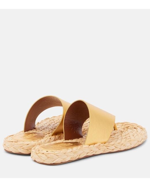 Paris Texas Natural Amalfi Metallic Leather Thong Sandals