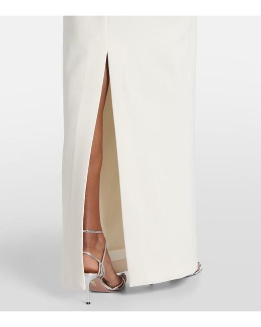 Rebecca Vallance White Starlight Embellished Halterneck Gown