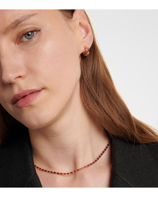 Suzanne Kalan Natural 18Kt Rose Necklace With Rubies