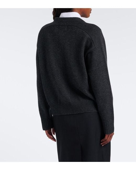 Loulou de Saison Black Aidar Wool And Cashmere Cardigan