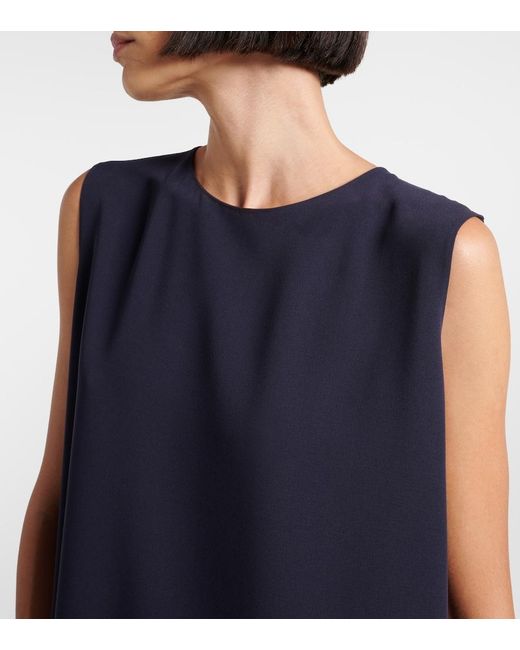 The Row Blue Mirna Cady Sheath Dress