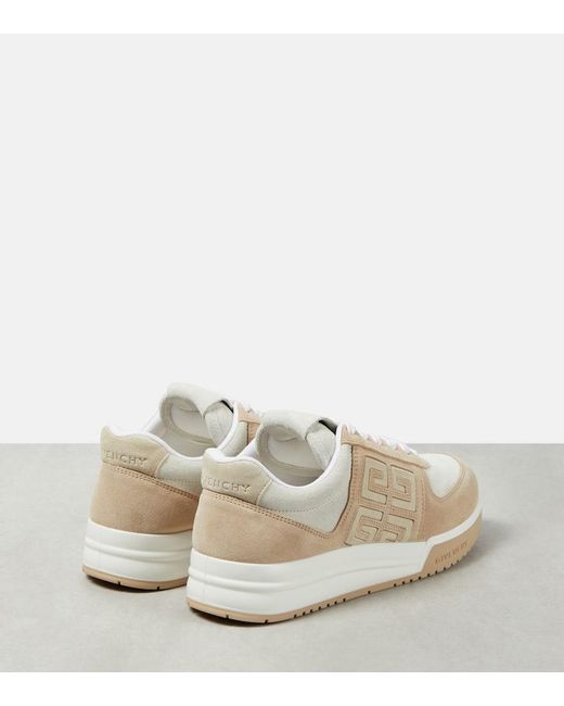 Sneakers basse G4 in pelle e suede di Givenchy in White