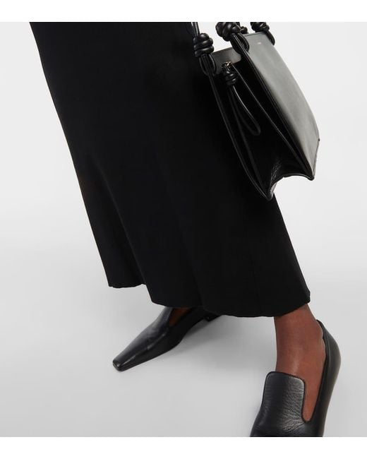 FFORME Black Isabella Wool And Cotton Maxi Skirt
