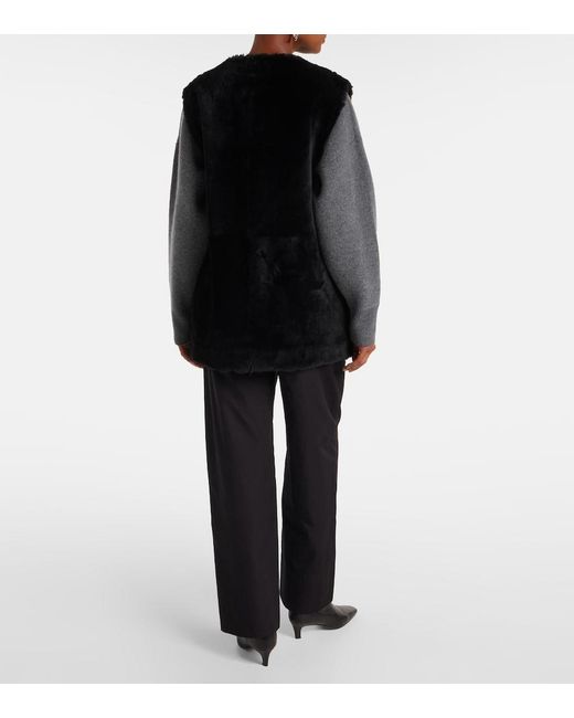 Totême Black Shearling Vest
