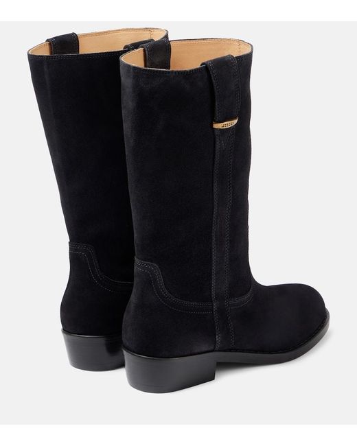 Isabel Marant Black Heikee 35 Suede Ankle Boots