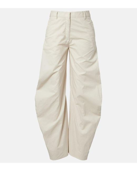 Acne Natural Patty Cotton Barrel-Leg Pants
