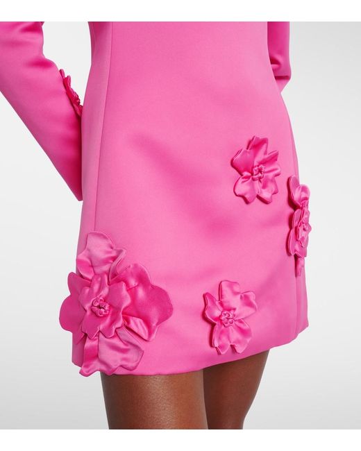 LEO LIN Pink Aliza Long Sleeve Petal Mini Dress