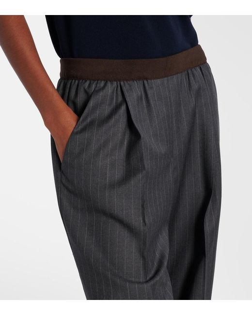 Pantaloni Gessati di Miu Miu in Gray