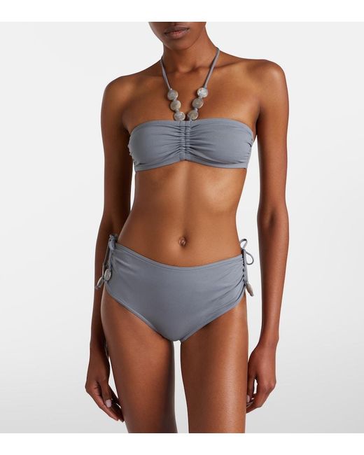 Eres Gray Lana Beaded Bikini Top