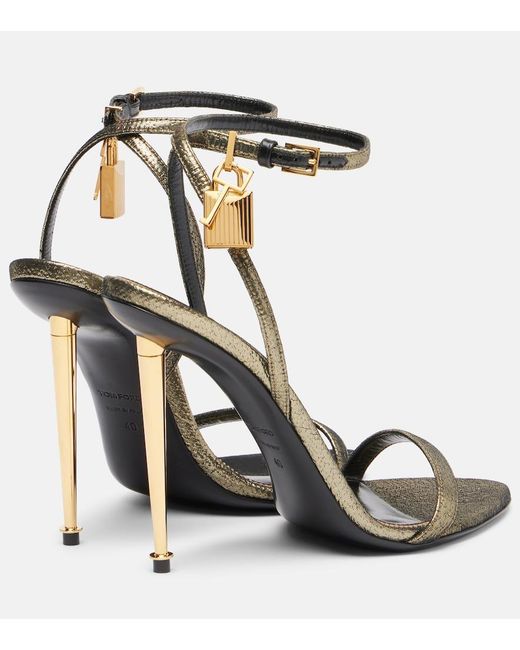 Tom Ford Padlock 105 Metallic Sandals