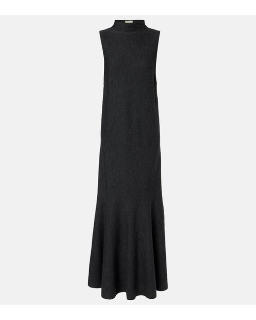 Khaite Black Margo Wool Maxi Dress