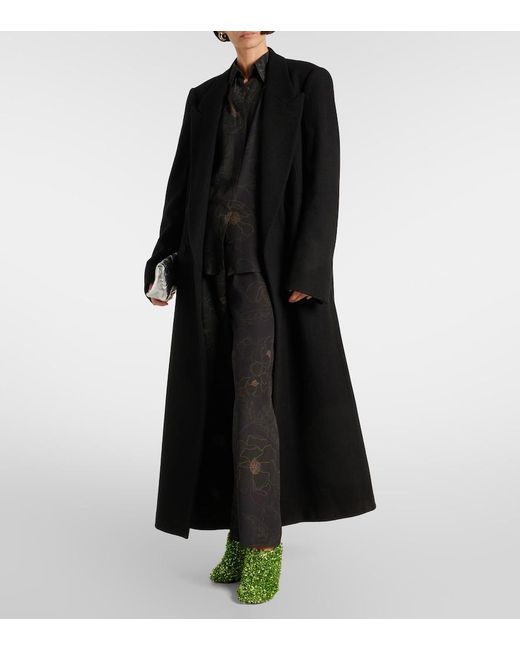 Dries Van Noten Green 105 Glitter Metallic Wedge Mules