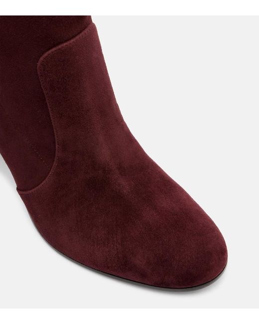 Bottes Glen 45 En Daim Gianvito Rossi en coloris Red