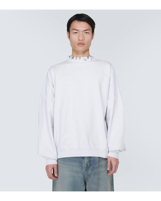 Sweat-shirt en coton Balenciaga pour homme en coloris White
