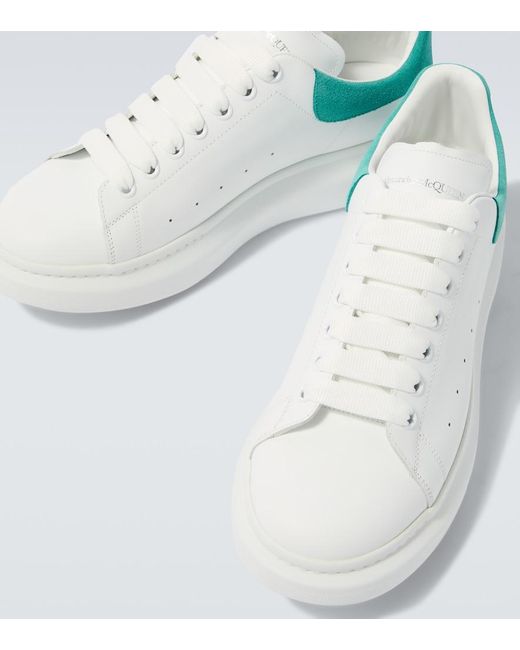McQueen White Oversized Leather Sneakers for men