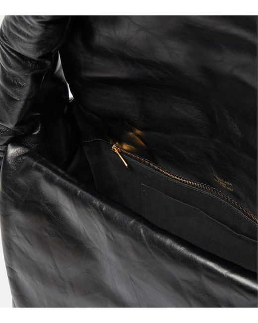 Balenciaga Black Schultertasche Monaco Medium aus Leder