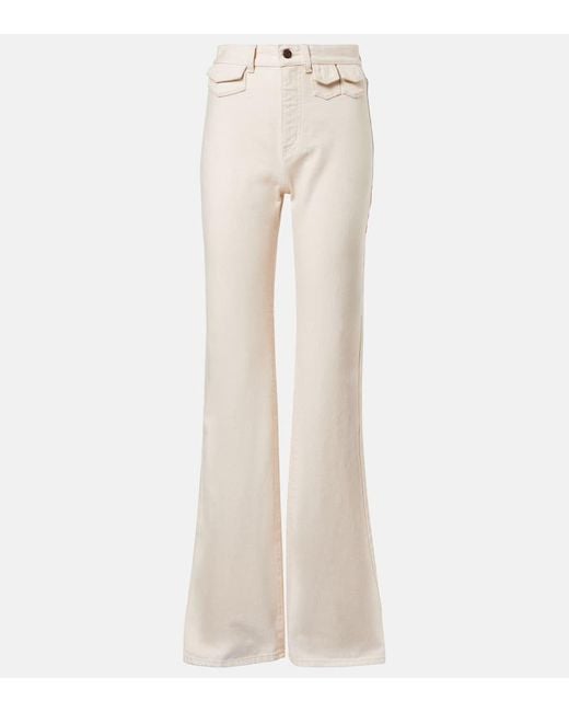 Chloé Natural High-Rise Flared Jeans