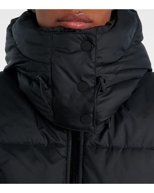 Adidas By Stella McCartney Black Wattierte Cropped-Jacke