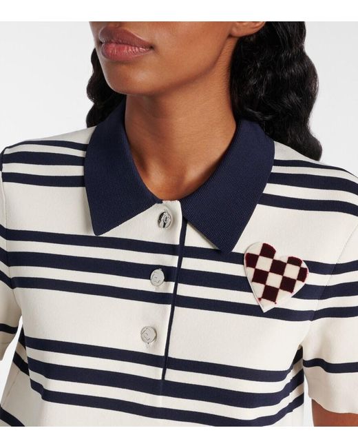 Tory Burch Blue Striped Polo Dress